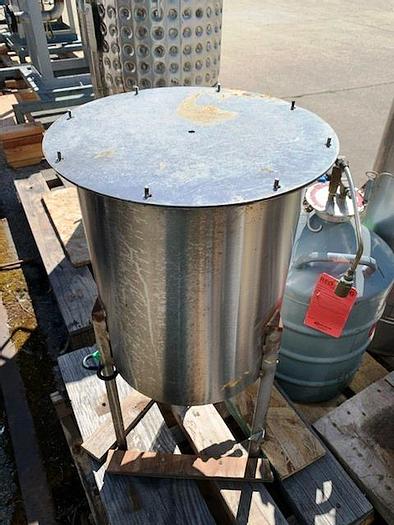 Used Tank, 7 Gallon, 316 Stainless Steel, 12" X 15", FT/DB, #S742751