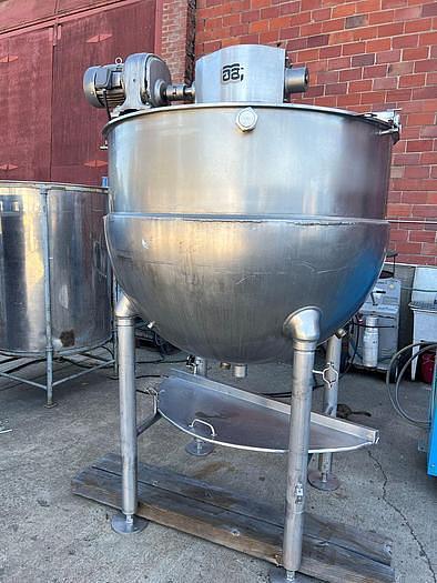 Used 350 GALLON DOVER DOUBLE MOTION KETTLE - 316 S/S - 90 PSI JACKET