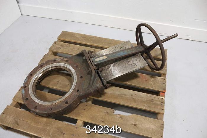 Used Dezurik 12" Hand Operated Knife Gate Valve #34234