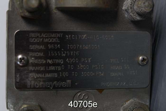 Used Honeywell Series 900 Pressure Transmitter, Model STG170-F1G-0000-MB.SM.F1D3-645G #40705