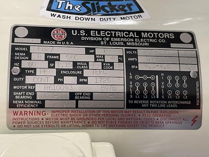 Used 3 CU. FT. GEMCO SLANT CONE BLENDER WITH INTENSIFIER BAR - S/S - 85 LBS/CU. FT.