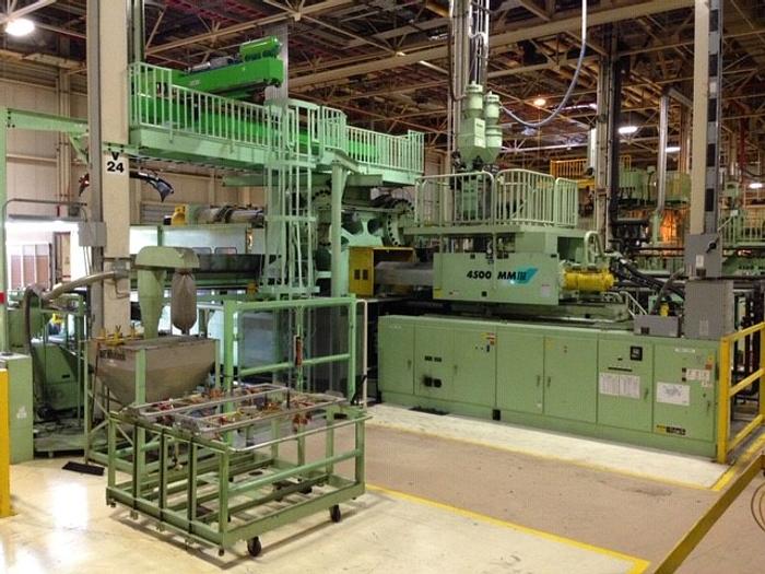Used 2 - MITSUBISHI MODEL 4500MM3-740 4500 TON INJECTION MOLDERS 4500MM3-740
