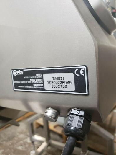 Used Ceia T/MS21 Metal Detector Food grade SS 120vv 10"x3" usable opening