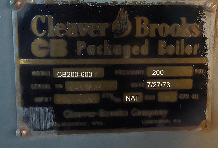 Used 1973 Cleaver Brooks CB200-600