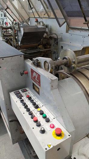 Used NEWLONG 335T+504TH - Sheet fed paper bag  machine  with top fold and twisted loop handles