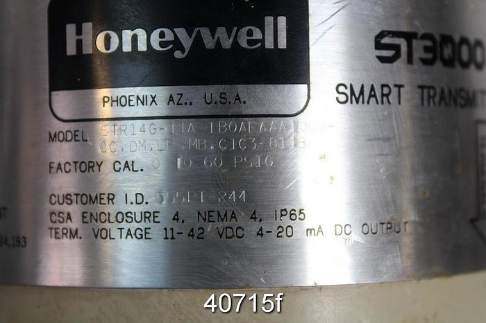 Used Honeywell ST300 Smart Transmitter, Model STR14G-11A-1B0AFAAA1000-CC,DM,LP,MB. C1C3-814B #40715