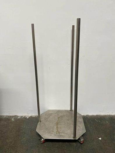 Used Stainless Steel 26" x 24" x 57" Cart w/ Casters