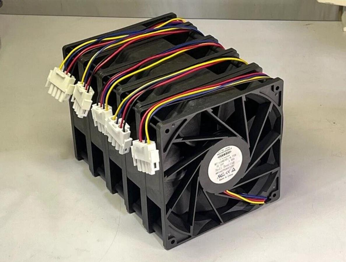 Used Lot of 5: Mechatronics DC 24V 1.65A 120mm Ball Bearing Fans MS1438M24B1+6 FSR