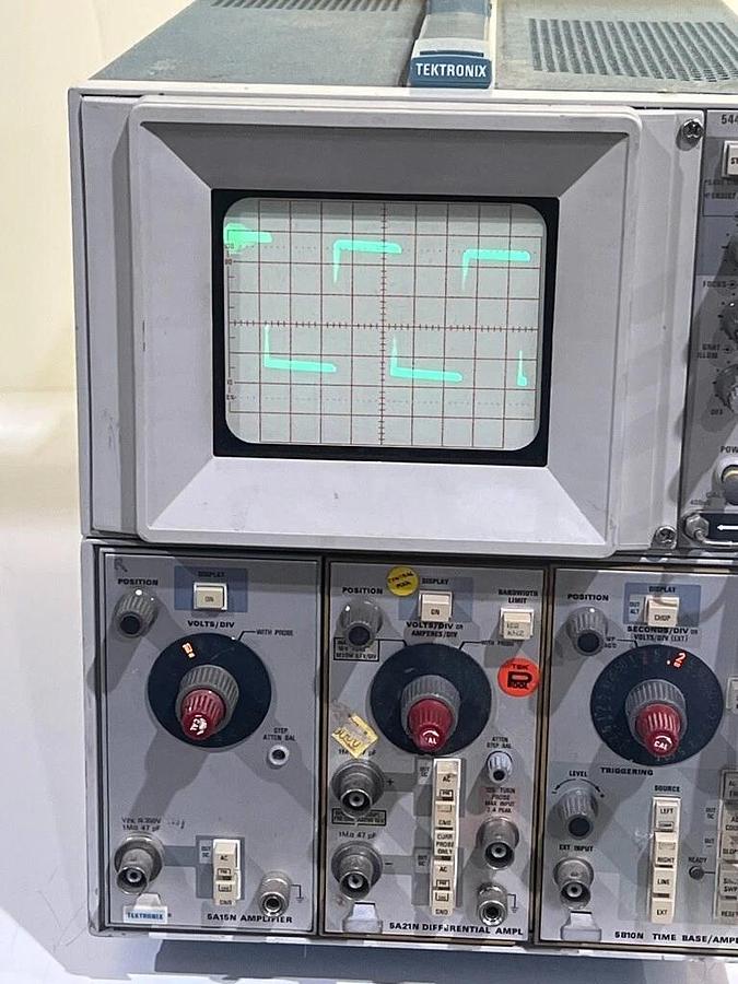 Used Tektronix 5441 Storage Oscilloscope Mainframe with 5A15N, 5A21N & 5B10N Plug-Ins