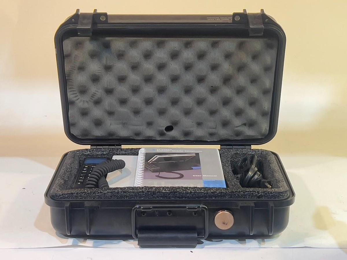 Used Thrane & Thrane TT-3060A Capsat Mobile Satellite Telephone / Case & Solar Cell