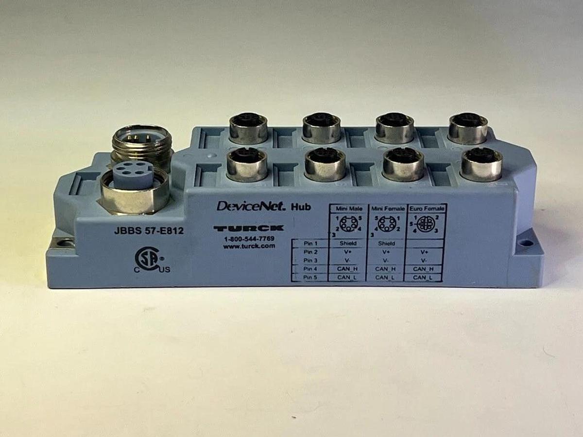 Used Turck Model JBBS 57-E812 M12 Junction Box - Device Net Hub