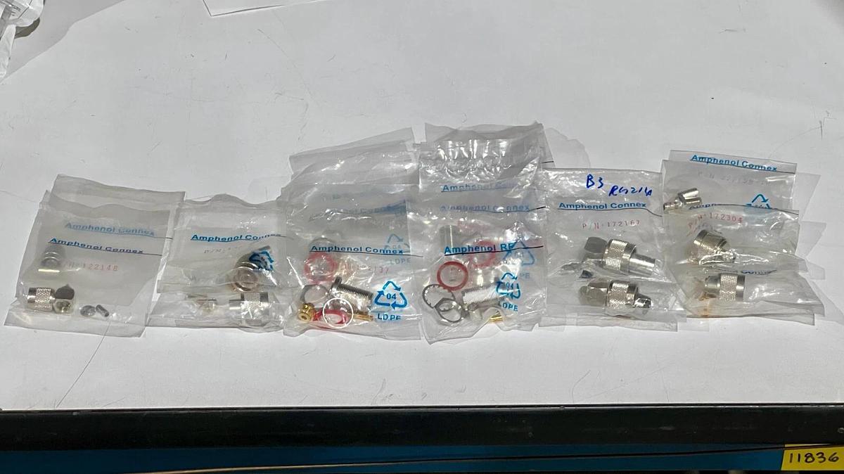 COAX LOT - 27 RF Coaxial Connectors: Amphenol - Radiall - SV & Times Microwave