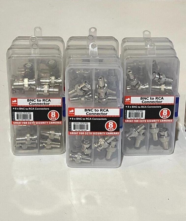 Used Rhino-Tek 150 Piece BNC Lot: 80 BNC-RCA Adapters & 70 BNC Video Connectors