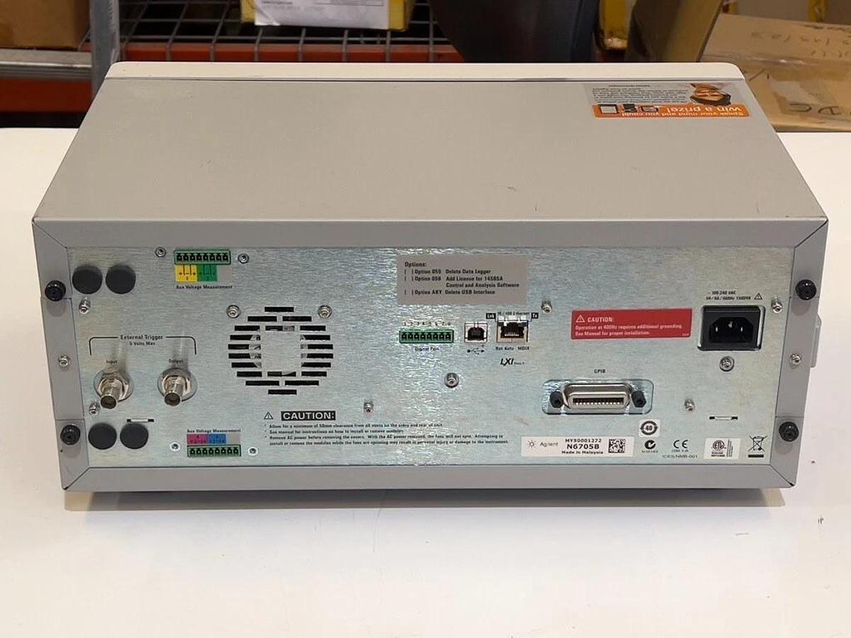 Used Agilent N6705B DC Power Analyzer with 4 Each N6752A Autoranging DC Power Modules