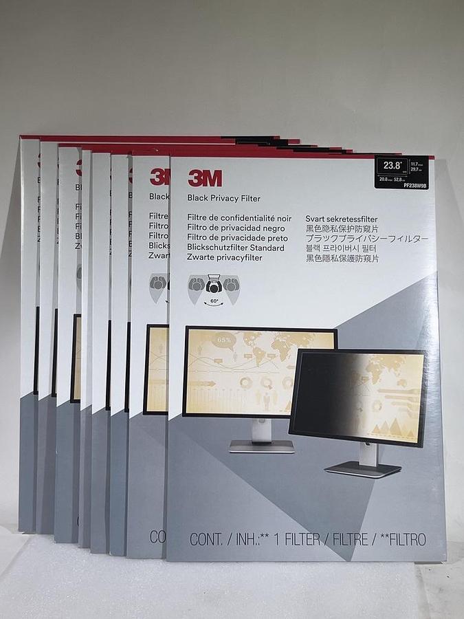 9 Pack: 3M PF238W9B 23.8" Privacy Filter + PF23.6W9 23.6" 16:9 Aspect