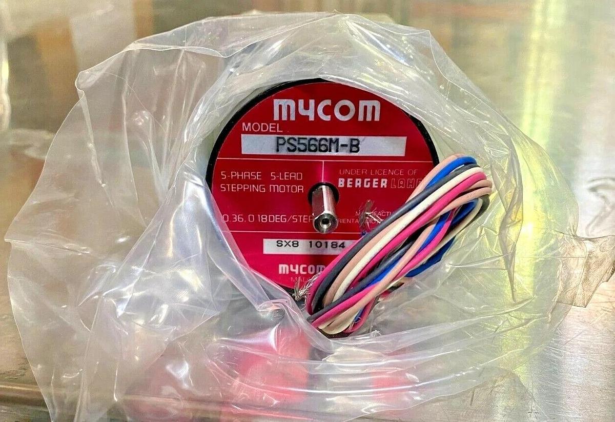 Used Mycom PS566M-B 5-Phase 5-Lead Stepping Motor with Gear - Stepper Berger Lahr