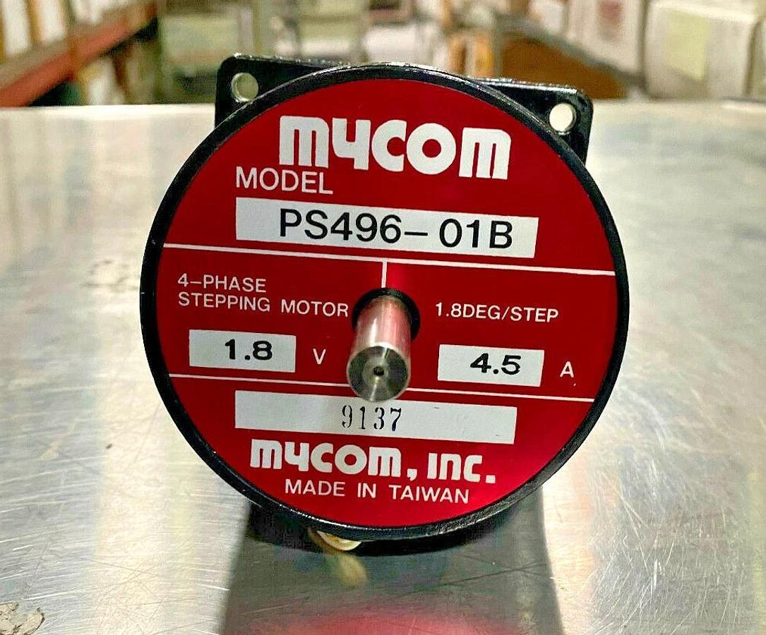 Used Mycom PS496-01B 1.8V 4.5A 4-Phase 1.8Deg/Step Stepping Motor - Stepper
