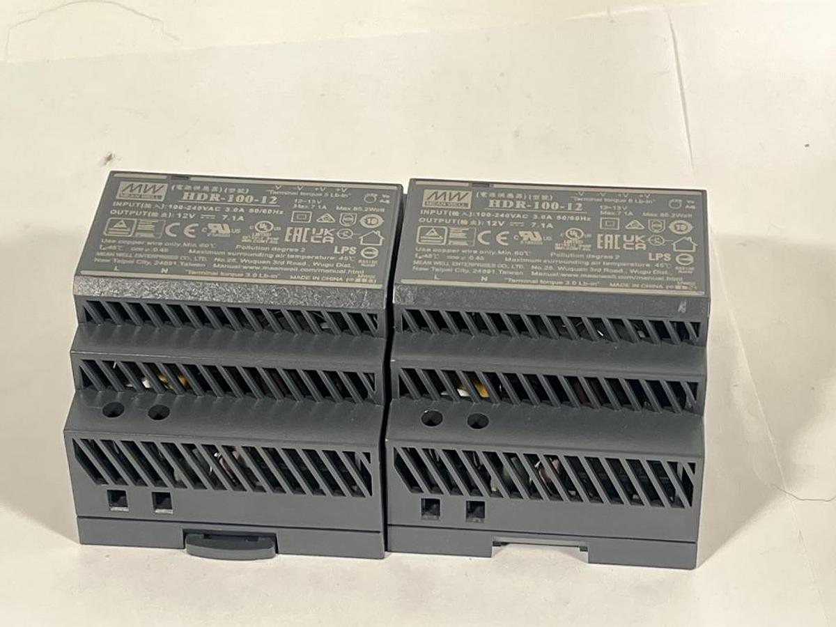 Lot of 8 Assorted Mean Well DIN Rail Power Supplies