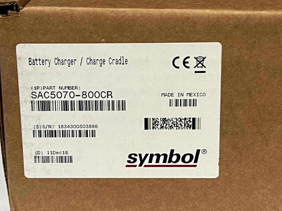 Used Symbol (Made by Zebra) SAC5070-800CR 8-Slot Battery Charger / Charge Cradle Kit