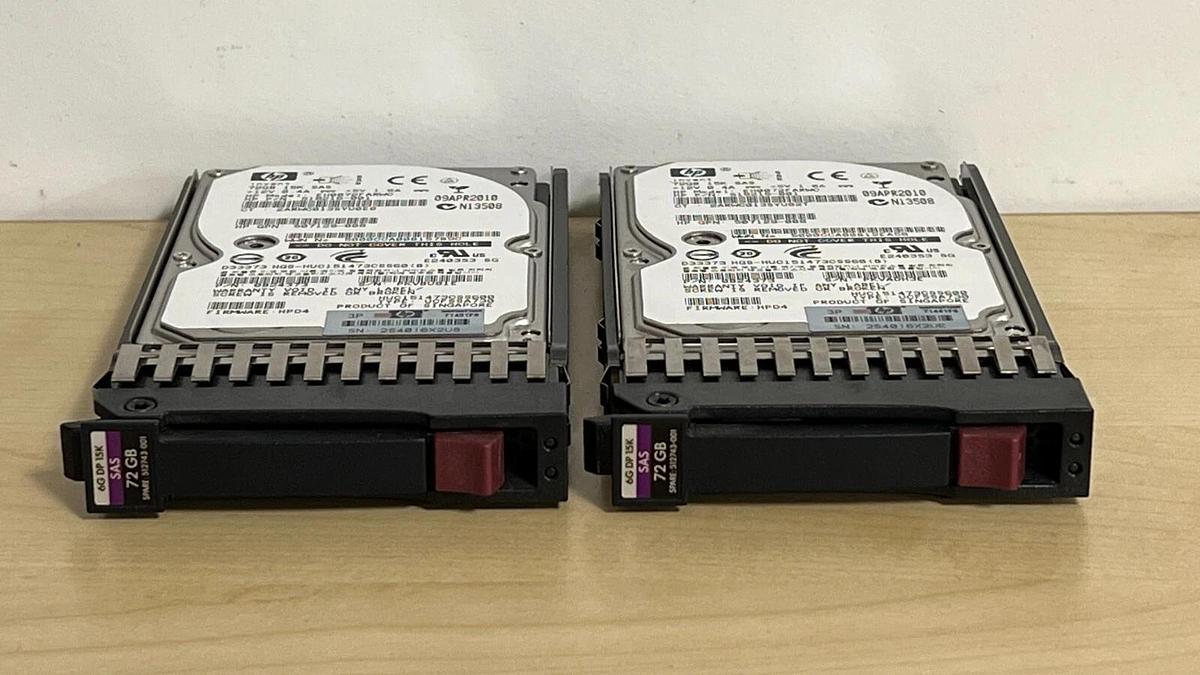 Used Lot of 8 72GB SAS HP Hard Drives HDD - P/N: 518216-001, 504015-001, 459889-002