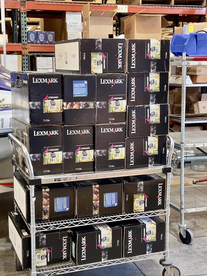 Huge 3 Pallet Lot of Toner Cartridges Lexmark HP Dell Samsung