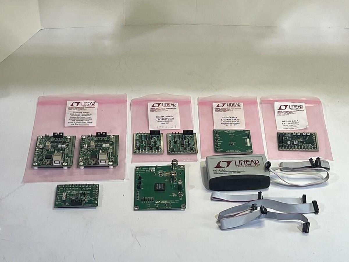Lot of 8 Linear Technology IC Demo Circuit Evaluation Boards and USB Controller