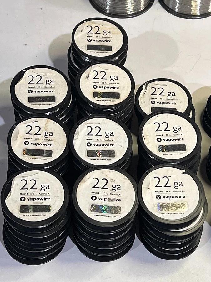 Vapowire Lot: 89 Each 30 Ft Spools Resistance Wire - TEMCo Titanium Nichrome A1