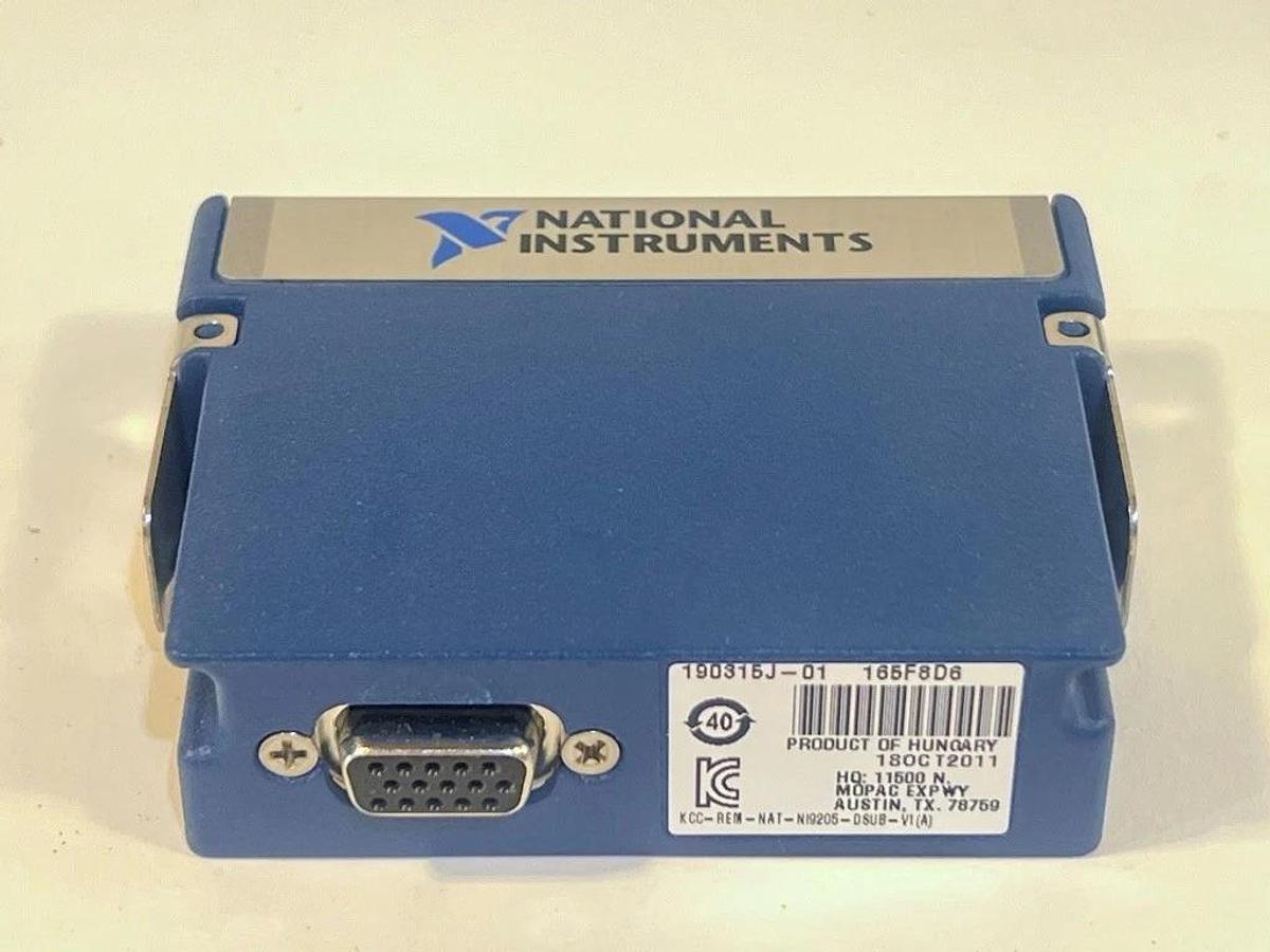 Used National Instruments CompactDAQ cDAQ-9181 Chassis and NI 9205 with DSUB Module
