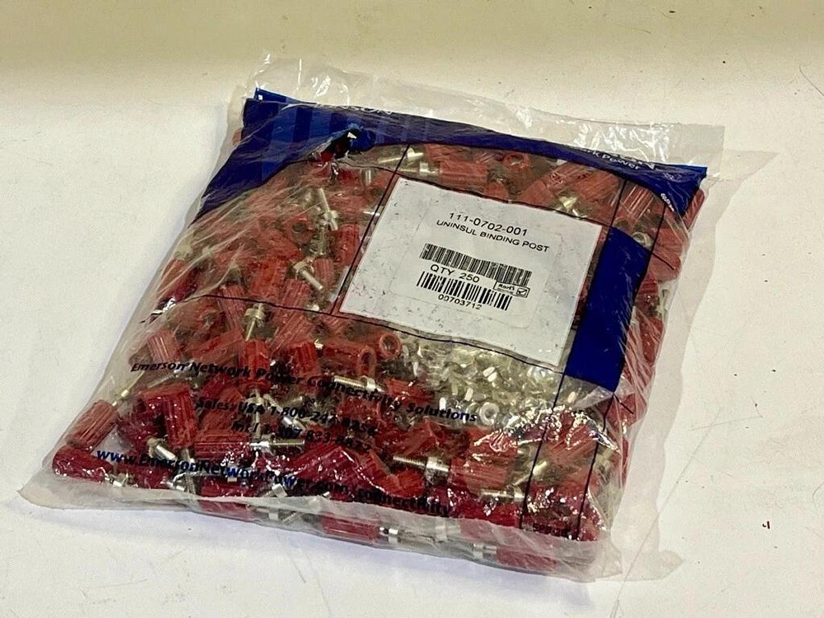 340 Pieces: 111-0702-001 Red Uninsulated Binding Posts Cinch - Banana Connector