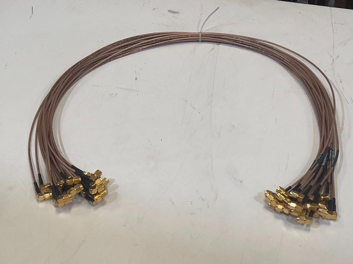 20 PCS Male SMA to Male SMA (Both Right Angle) 3ft RG316 Coaxial Cable Assembly