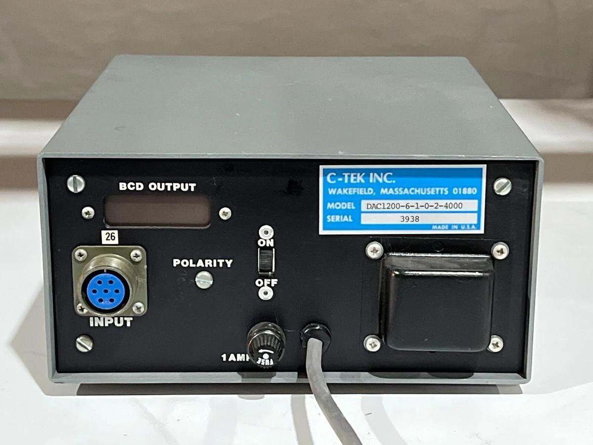 Used C-Tek, Inc. Model DAC1200-6-1-0-4000 Degrees Encorder Readout w/ Mil-Spec Cable