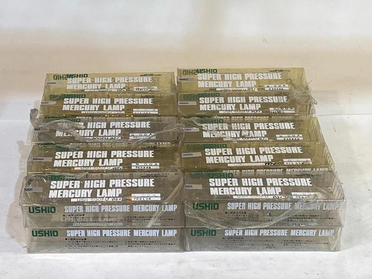 Used 25 Ushio Super High Pressure Mercury Lamps USH-500FU, USH-1000FNL, & USH-1002FNI