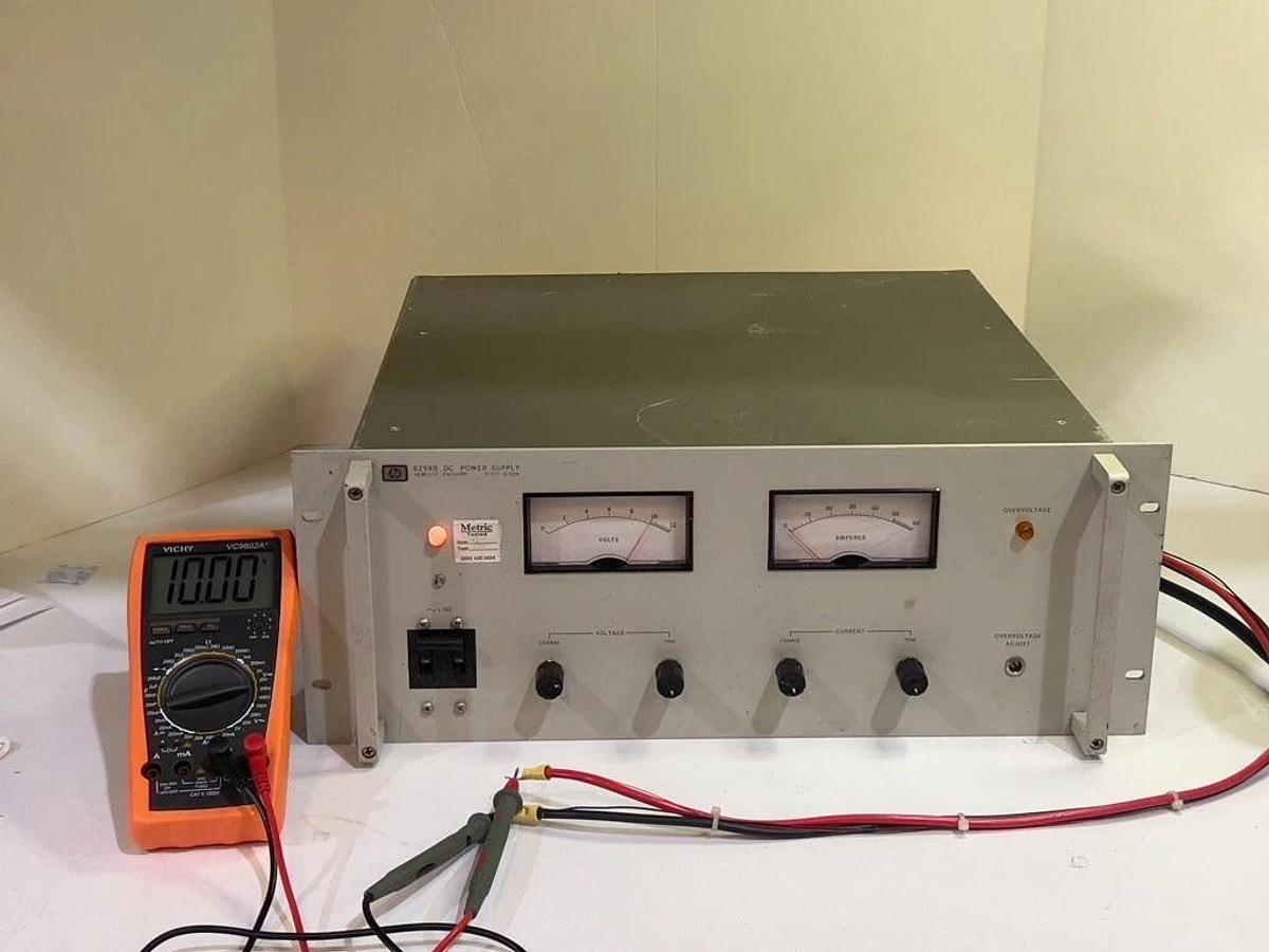 Used Hewlett Packard HP Model 6259B 0-10 V 0-50 A Adjustable DC Power Supply