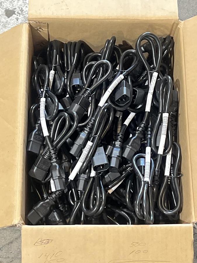6PCS Tripp Lite Model P0180-010 Power Extension Cord C15 to C14, 14AWG 15A 10Ft