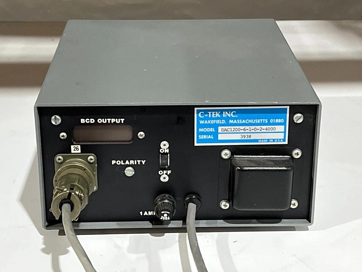 Used C-Tek, Inc. Model DAC1200-6-1-0-4000 Degrees Encorder Readout w/ Mil-Spec Cable