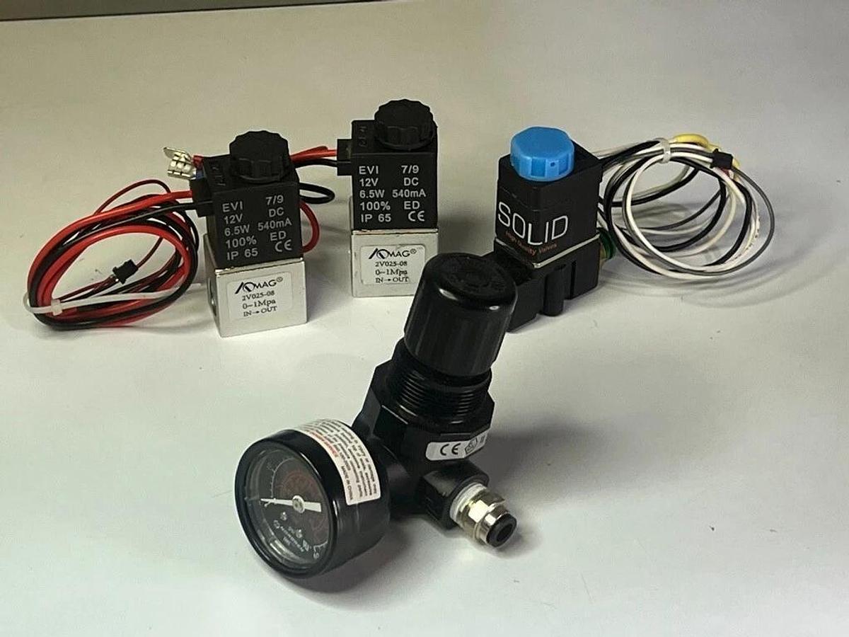 Used Assorted Lot of Pneumatic and Vacuum Hardware Fittings, Meters and Valves