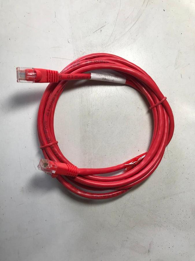 Used Ethernet Cable Cross-over CAT 5E
24AWGx4P 7” Long (Red) ES6415