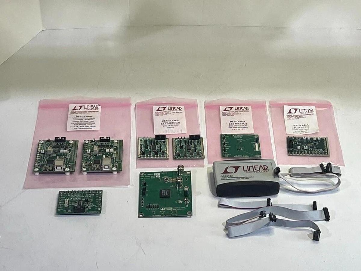Lot of 8 Linear Technology IC Demo Circuit Evaluation Boards and USB Controller