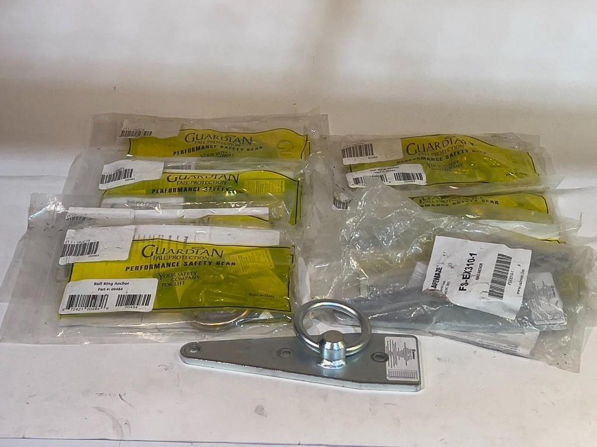 19 PCS Fall Protection Equipment Guardian, Safewaze Bull Ring Anchor & Carabiner
