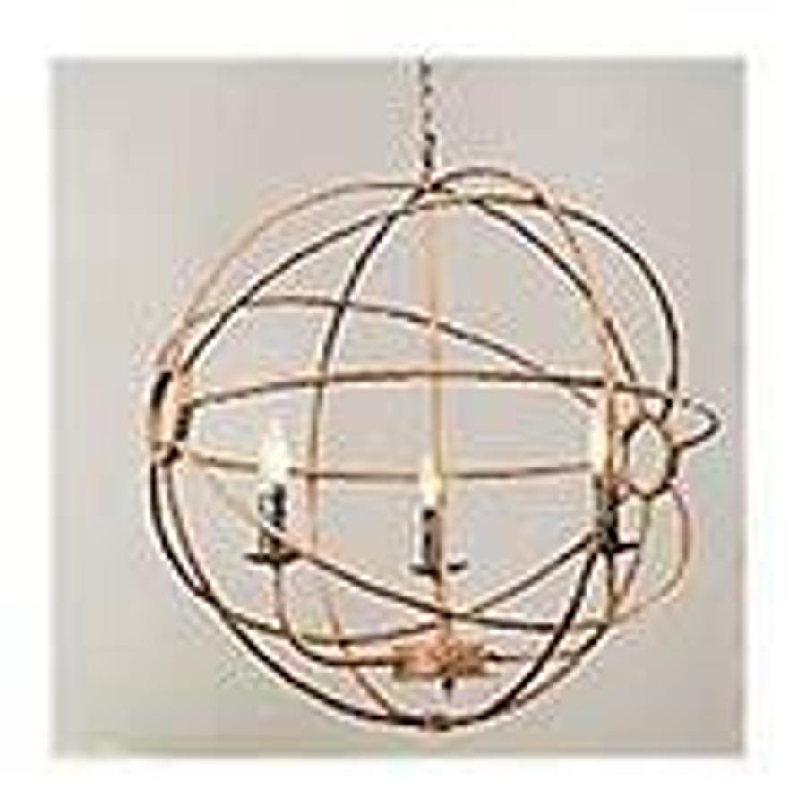 Used Ceiling Light (Rust/Copper) Candle Bulb Restoration Edison Ceiling Pendant Vintage Chandelier Light 24.5" Dia. 25W Style: Antique Brand: Lumicon ASIN: B00NNH8Z3G ES7144