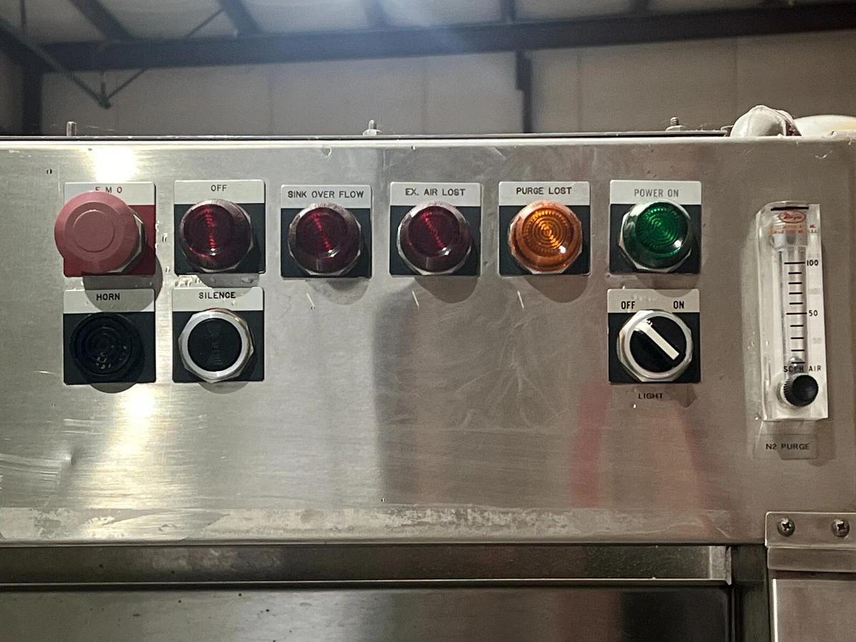 Used Solvent Fume Hood Delta Sonics Blackstone Ultrasonics Console Cleaning Tank Sink