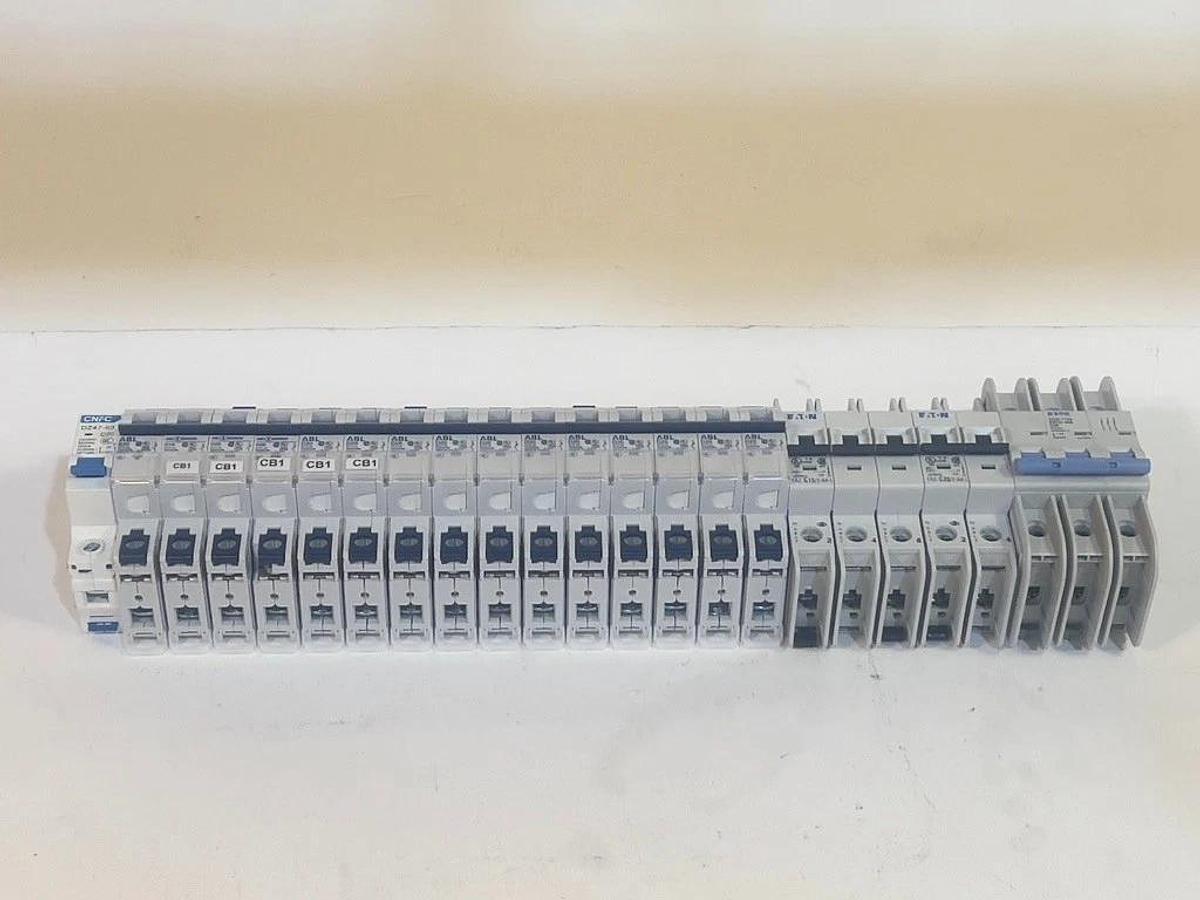 Lot of 19 Assorted 15A, 20A, 30A Circuit Breakers: CNFC, ABL, Eaton, ETA