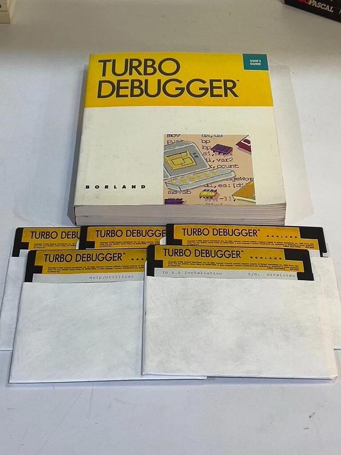 Used Lot of Vintage Borland Software and Manuals Turbo C++, Turbo Pascal, Paradox