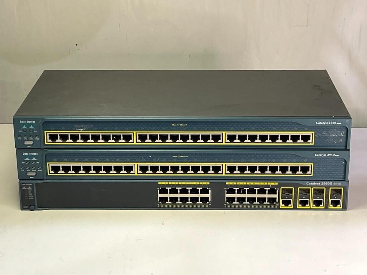 Used Lot of Cisco Switches 2 Each Catalyst 2950 Series & 1 Each Catalyst 2960G Series