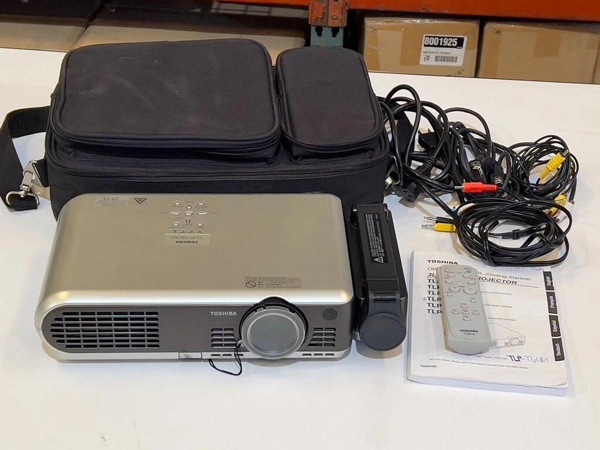 Used Lot of 3 Toshiba LCD & DLP Projectors: TLP-B2, TLP-T61M with Camera, & TDP-T45