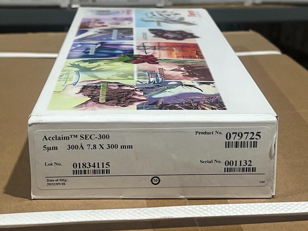 Used Thermo Scientific 079725 Acclaim SEC-300 5um 300Å 7.8 x 300 mm  HPLC Column