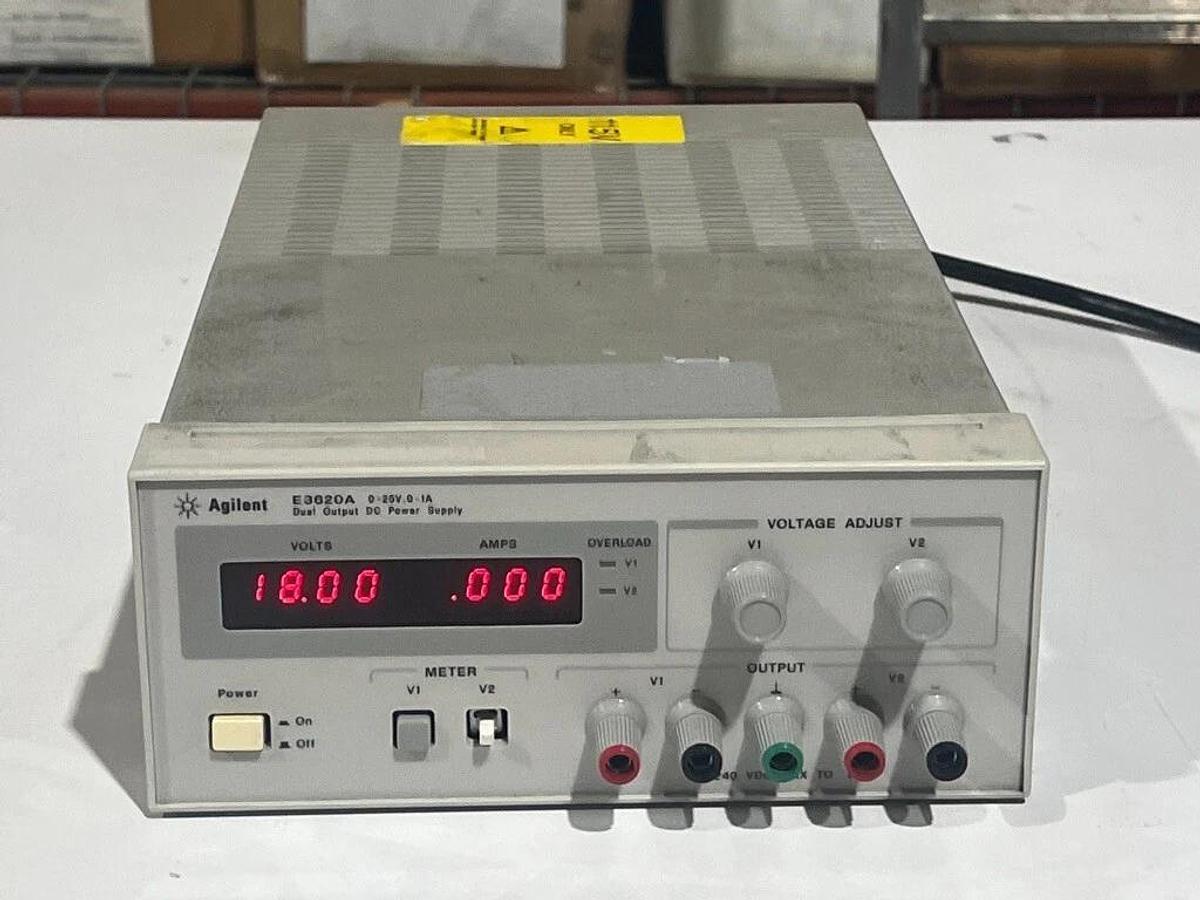 Used Hewlett Packard HP E3620A 0-25V, 1A Dual Output Adjustable DC Power Supply