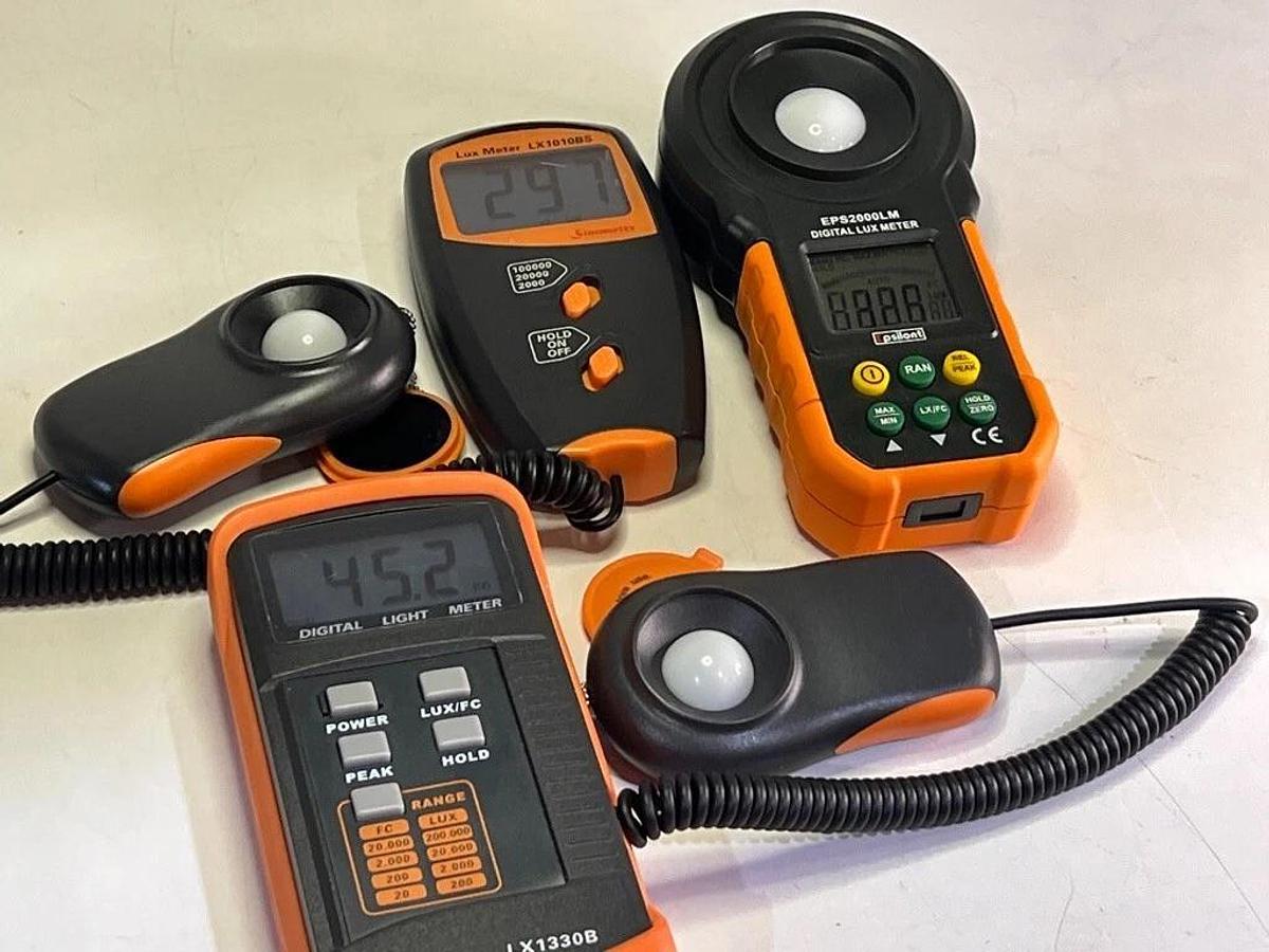 Used Lot of 4 Digital Lux Meters: 20250-00, EPS2000LM, LX1010BS, LX1330B