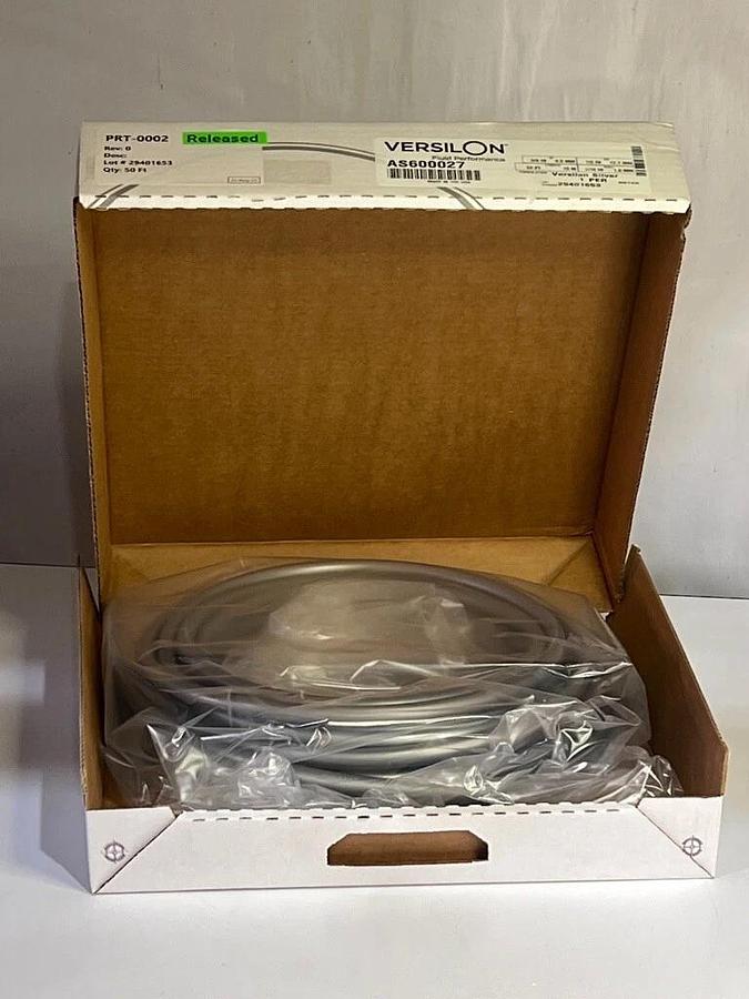 Used Saint-Gobain AS600027 50 FT, 3/8 IN Versilon Silver Antimicrobial Tubing - Tygon