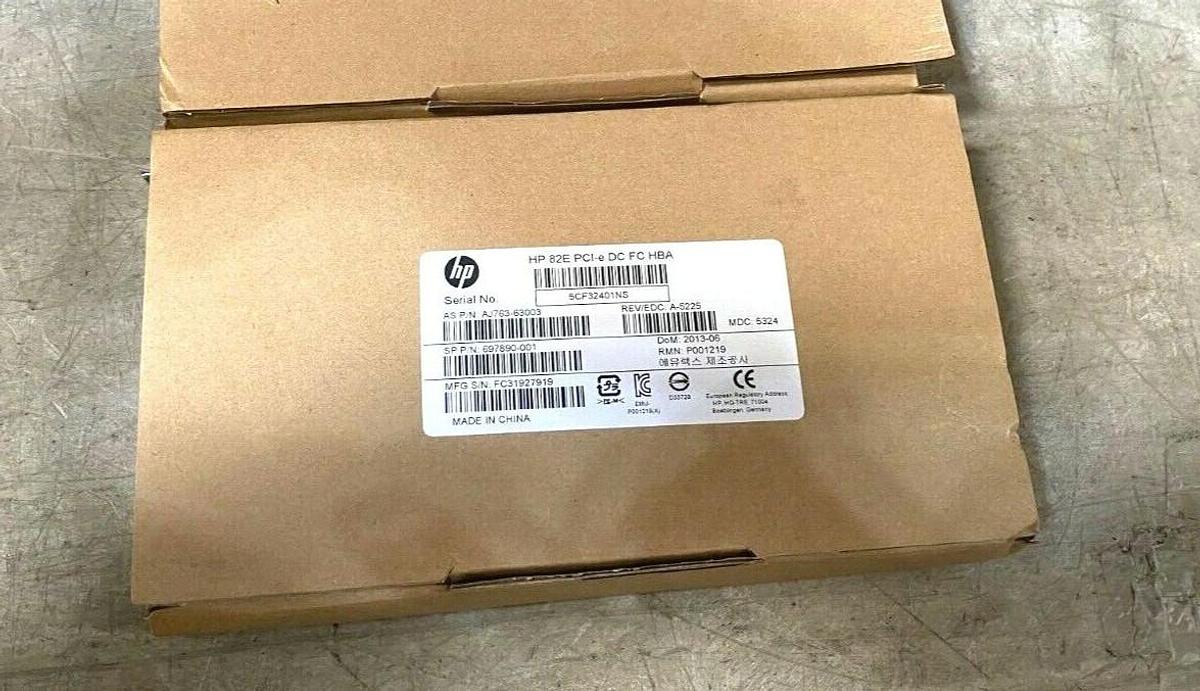 Used HP AJ763-63003 StorageWorks 82E 8GB Dual Channel PCIe X8 Fiber Channel Adapter